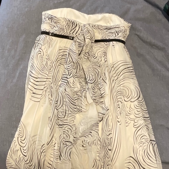 Marchese Silk Taffeta Strapless Black + White Dress - Picture 12 of 12